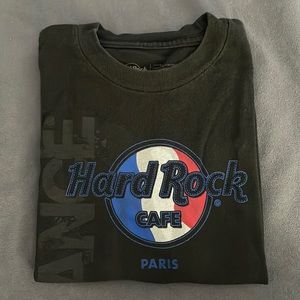 Hard Rock Cafe Paris Black Tshirt on the print for Youth Boys Fit x small